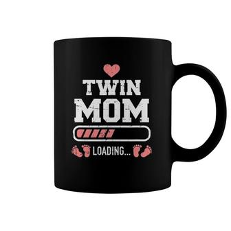 Twin Mom Loading Twin Babies Pregnancy Announcement Coffee Mug | Mazezy