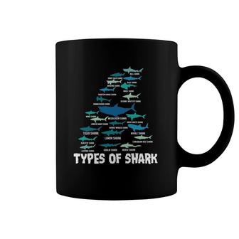 Types Of Shark Megalodon Great White Nurse Shark Coffee Mug | Mazezy