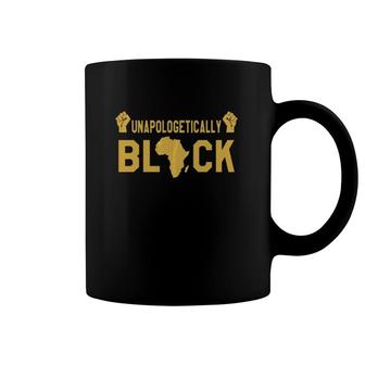 Unapologetically Black African American Pride Fist Coffee Mug | Mazezy