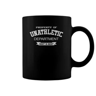 Unathletic Department Funny Sarcastic Sports Coffee Mug | Mazezy