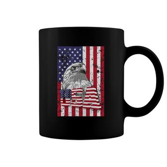 Us American Flag Bald Patriotic Eagle 4Th July American Flag Coffee Mug | Mazezy