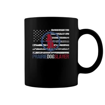 Us Flag Prairie Dog Hunting Prairie Dog Slayer Coffee Mug | Mazezy