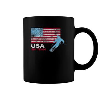 Usa Ski Team American Flag Skiing Usa Support The Team Tees Coffee Mug | Mazezy