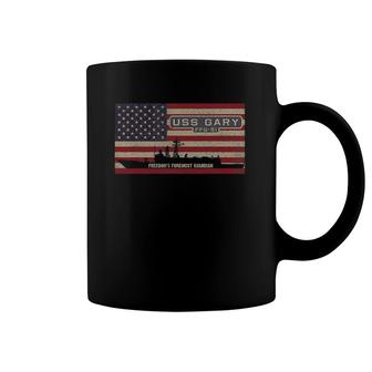 Uss Gary Ffg-51 Frigate Ship Usa American Flag Coffee Mug | Mazezy