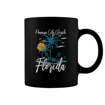 Vacation Retro Sunset Florida Panama City Beach Coffee Mug | Mazezy