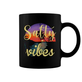 Vacation Salty Vibes Relaxing Beach Sunset For Summers Coffee Mug | Mazezy