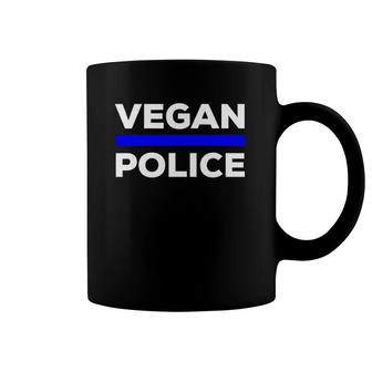 Vegan Police Vegetarian Job Coffee Mug | Mazezy