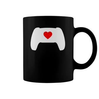 Video Game Controller Heart Gamer Valentine's Day Coffee Mug | Mazezy AU