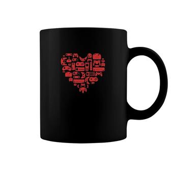Video Games Heart Coffee Mug | Mazezy