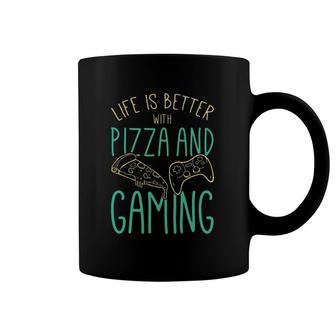 Video Gaming Design For A Gamer Cool Pizza Coffee Mug | Mazezy