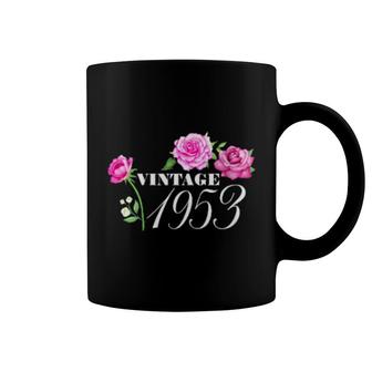 Vintage 1953 69 Years Old Flowers Birthday Coffee Mug | Mazezy