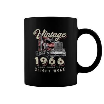 Vintage 1966 Trucker Big Rig Truck Driver 56Th Birthday Coffee Mug | Mazezy