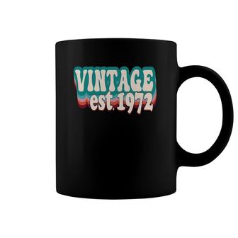 Vintage 1972 Established Retro Graphic Coffee Mug | Mazezy CA