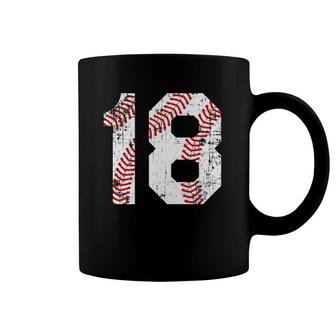 Vintage Baseball 18 Jersey Number Coffee Mug | Mazezy