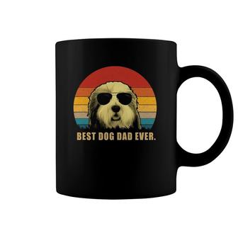 Vintage Best Dog Dad Ever Old English Sheepdog Coffee Mug | Mazezy