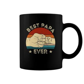 Vintage Best Papa Ever Fist Bump Funny Grandpa Father's Day Coffee Mug | Mazezy