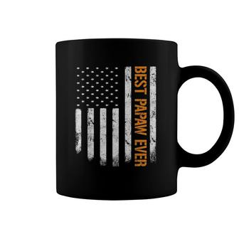 Vintage Best Papaw Ever American Flag Father Day Grandpa Coffee Mug | Mazezy