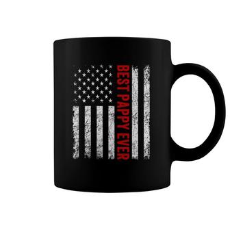 Vintage Best Pappy Ever American Flag Father's Day Gifts Coffee Mug | Mazezy