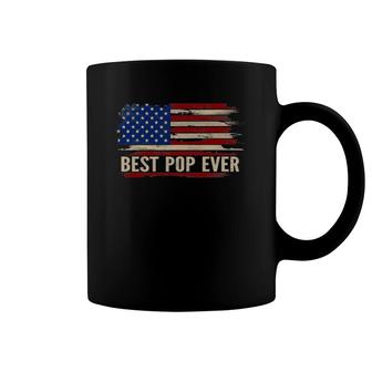 Vintage Best Pop Ever American Flag Father's Day Gift Coffee Mug | Mazezy