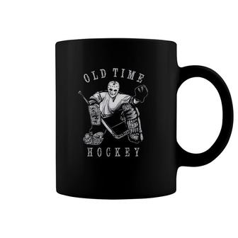 Vintage Classic Goalie Old School Hockey Coffee Mug | Mazezy