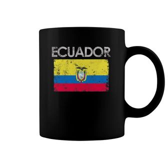 Vintage Ecuador Ecuadorian Flag Pride Gift Coffee Mug | Mazezy
