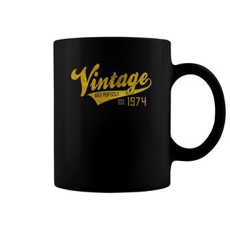 Vintage Est 1974 Aged 48 Yrs Old Bday 48Th Birthday Coffee Mug | Mazezy