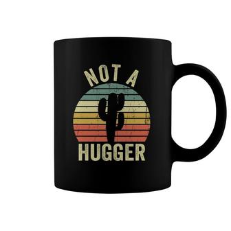 Vintage Not A Hugger Cactus Funny Introvert Sarcastic Coffee Mug | Mazezy