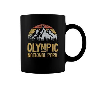 Vintage Olympic National Park Mountain Washington Coffee Mug | Mazezy