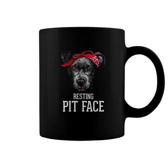 Vintage Pitbull Resting Pit Face Funny Pitbull Lovers Dog Coffee Mug - Thegiftio UK