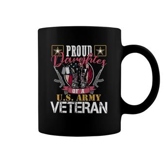 Vintage Proud Daughter Of A US Army Veteran Gift Mom Dad Coffee Mug | Mazezy