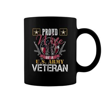 Vintage Proud Wife Of A US Army Veteran Gift Mom Dad Coffee Mug | Mazezy