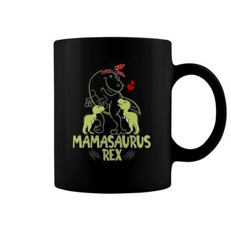 Vintage Retro 2 Kids Mamasaurus Dinosaur Lover Gift Coffee Mug | Mazezy