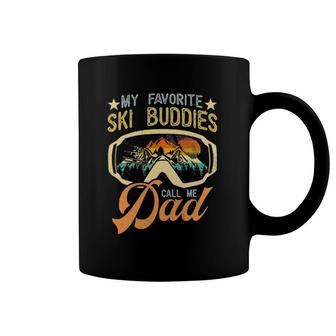 Vintage Skiing My Favorite Ski Buddies Call Me Dad Coffee Mug | Mazezy