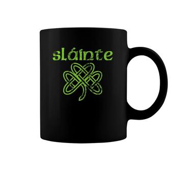 Vintage Slainte Cute Cheers Good Health Fun St Patrick's Day Coffee Mug | Mazezy