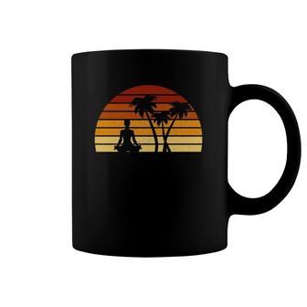 Vintage Sunset Yoga Gift For Yogis Pullover Coffee Mug | Mazezy