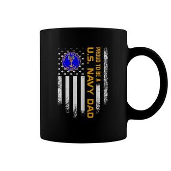 Vintage Usa American Flag Proud To Be Us Navy Military Dad Coffee Mug | Mazezy