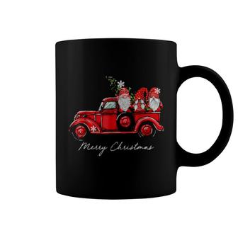 Vintage Wagon Christmas Tree On Car Truck Red Gnome Xmas Coffee Mug | Mazezy