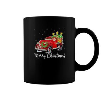 Vintage Wagon Christmas Tree On Xmas Red Truck Tee Coffee Mug | Mazezy