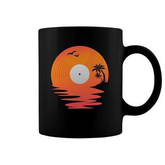 Vinyl Record Retro Disk Sea Beach Turntables Design For Dj Coffee Mug | Mazezy UK