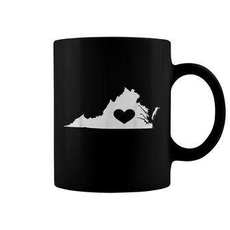 Virginia Lovers Virginia State Heart Vintage Throwback Coffee Mug - Thegiftio UK