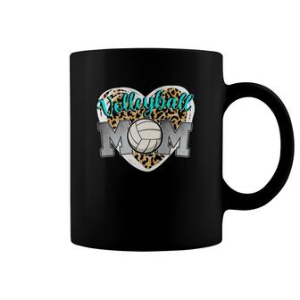 Volleyball Mom Mother's Day Leopard Coffee Mug | Mazezy