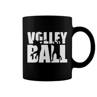 Volleyball Players Silhouette Sport Lover Gift Coffee Mug | Mazezy