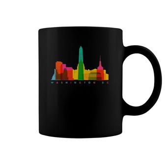 Washington DC Skyline Colorful Vintage Washington DC Coffee Mug | Mazezy