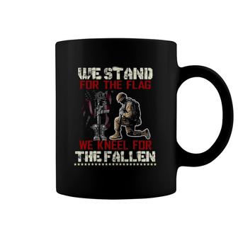 We Stand For The Flag And Kneel For The Fallen Tee - Veteran Coffee Mug | Mazezy