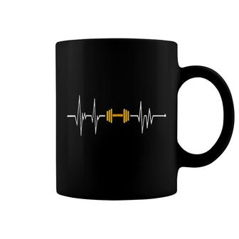 Weightlifting Heartbeat Bodybuilding Coffee Mug | Mazezy