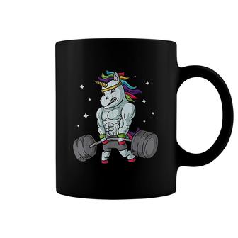 Weightlifting Unicorn Funny Deadlift Gym Coffee Mug | Mazezy