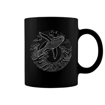 Whale Gifts Ocean Waves Humpback Whale Gifts Women Coffee Mug - Thegiftio