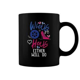 Wheels Or Heels Either Will Do Gender Reveal Party Coffee Mug | Mazezy
