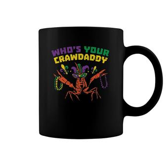 Who's Your Crawdaddy Crawfish Jester Beads Funny Mardi Gras Coffee Mug | Mazezy