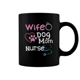 Wife Dog Mom Nurse Happy Nursing Rn Pet Lover Mother's Day Coffee Mug | Mazezy